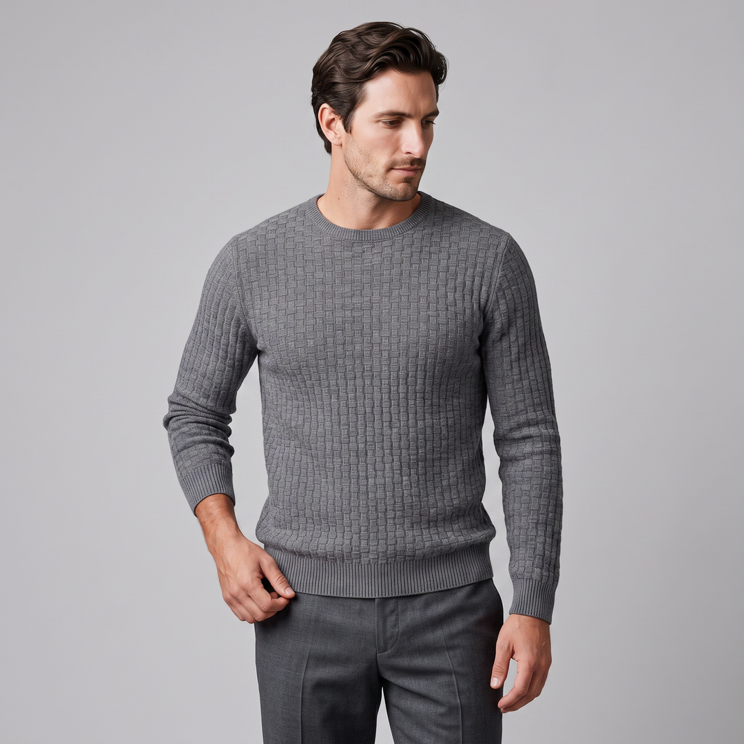 Godfrey | Relaxed Basketweave Crew Neck Jumper