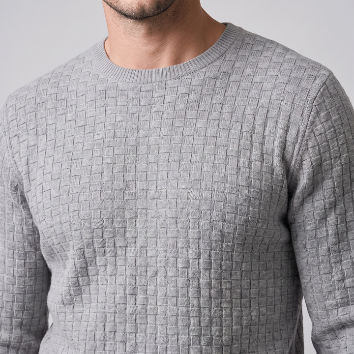 Godfrey | Relaxed Basketweave Crew Neck Jumper
