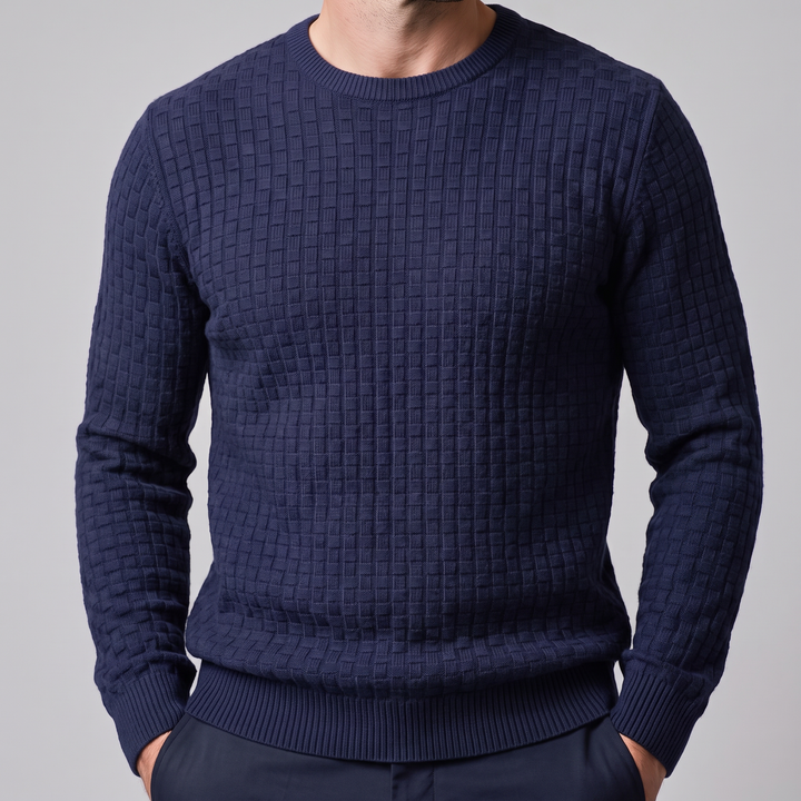 Godfrey | Relaxed Basketweave Crew Neck Jumper