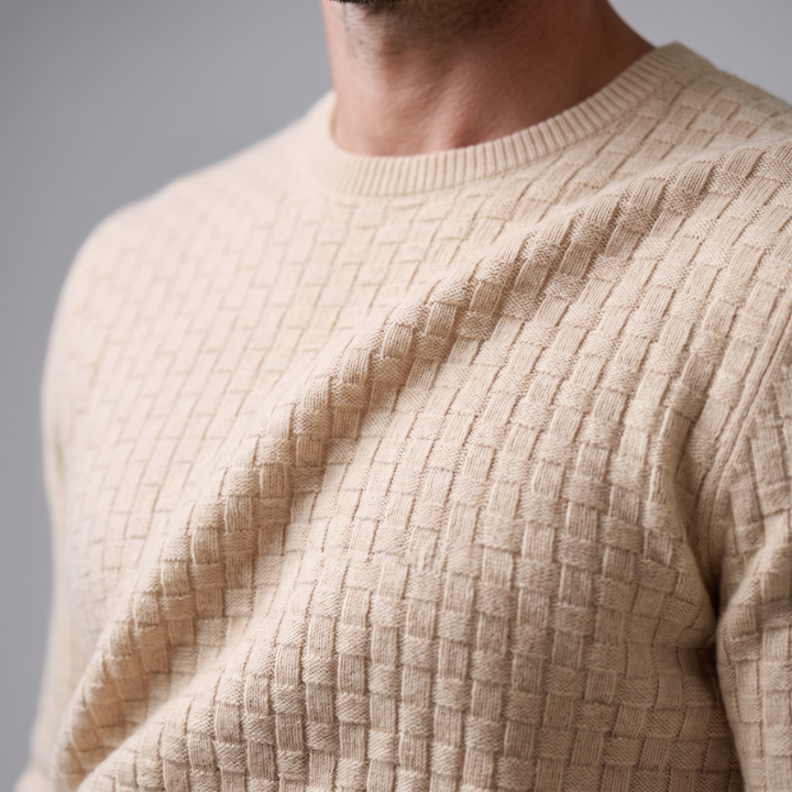 Godfrey | Relaxed Basketweave Crew Neck Jumper