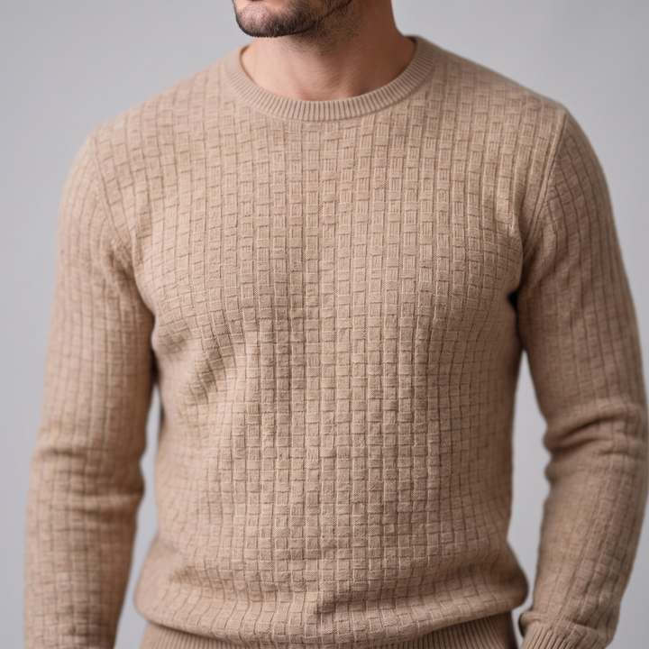 Godfrey | Relaxed Basketweave Crew Neck Jumper