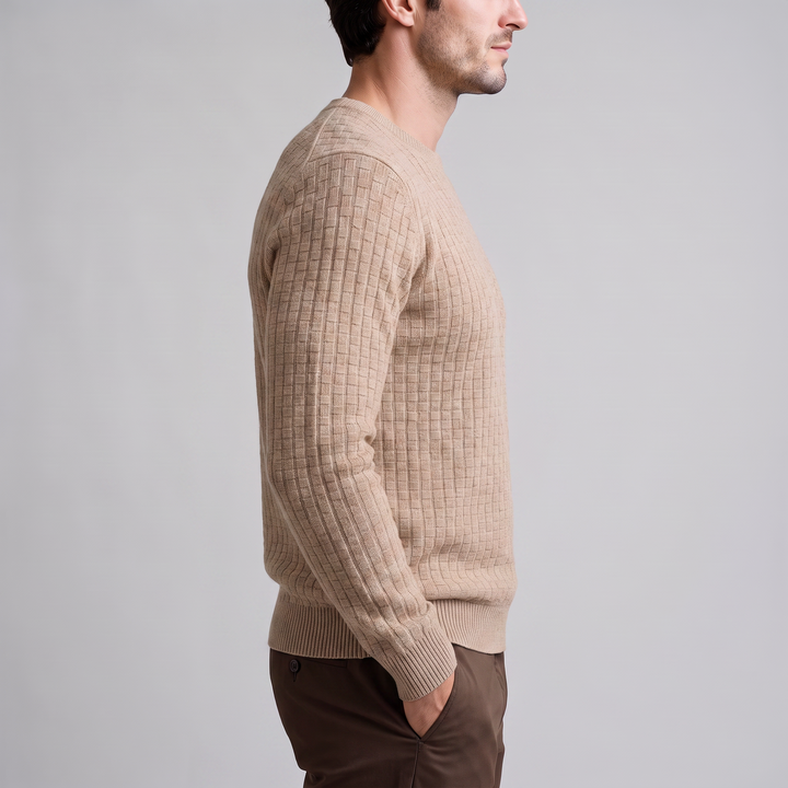 Godfrey | Relaxed Basketweave Crew Neck Jumper