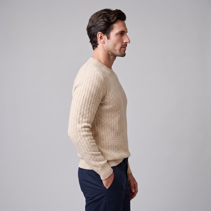 Godfrey | Relaxed Basketweave Crew Neck Jumper