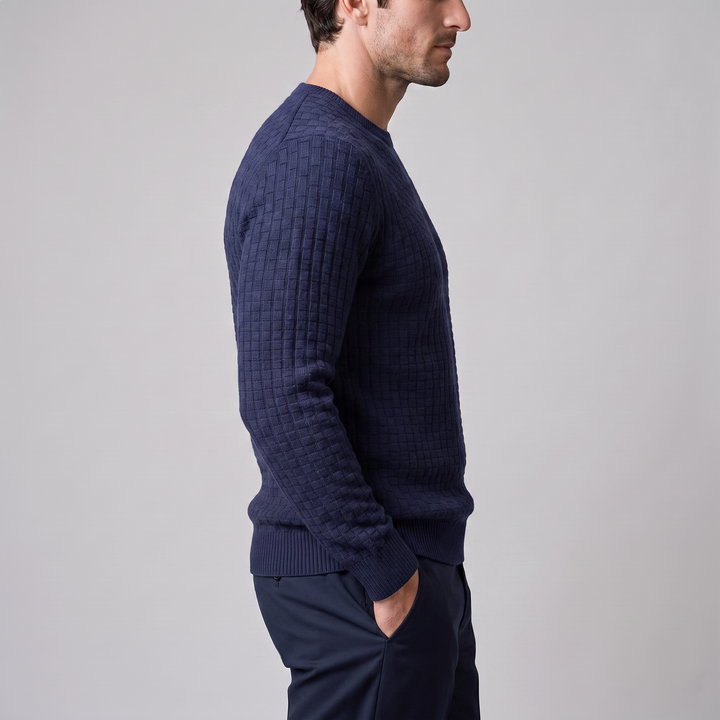 Godfrey | Relaxed Basketweave Crew Neck Jumper