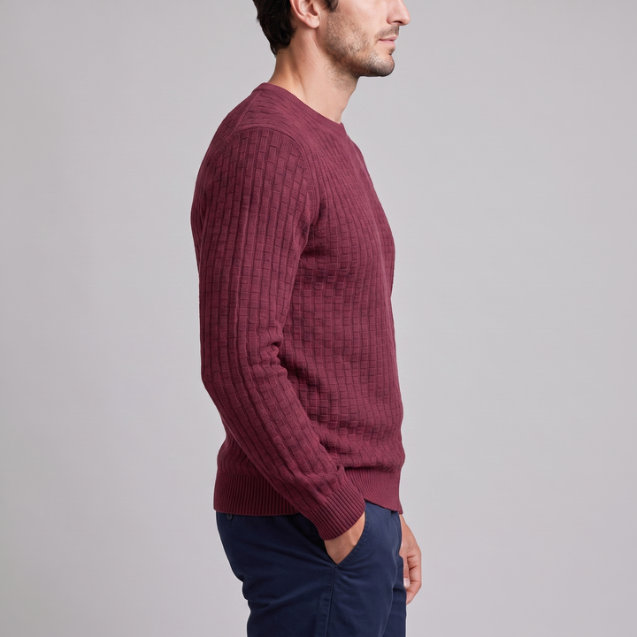 Godfrey | Relaxed Basketweave Crew Neck Jumper