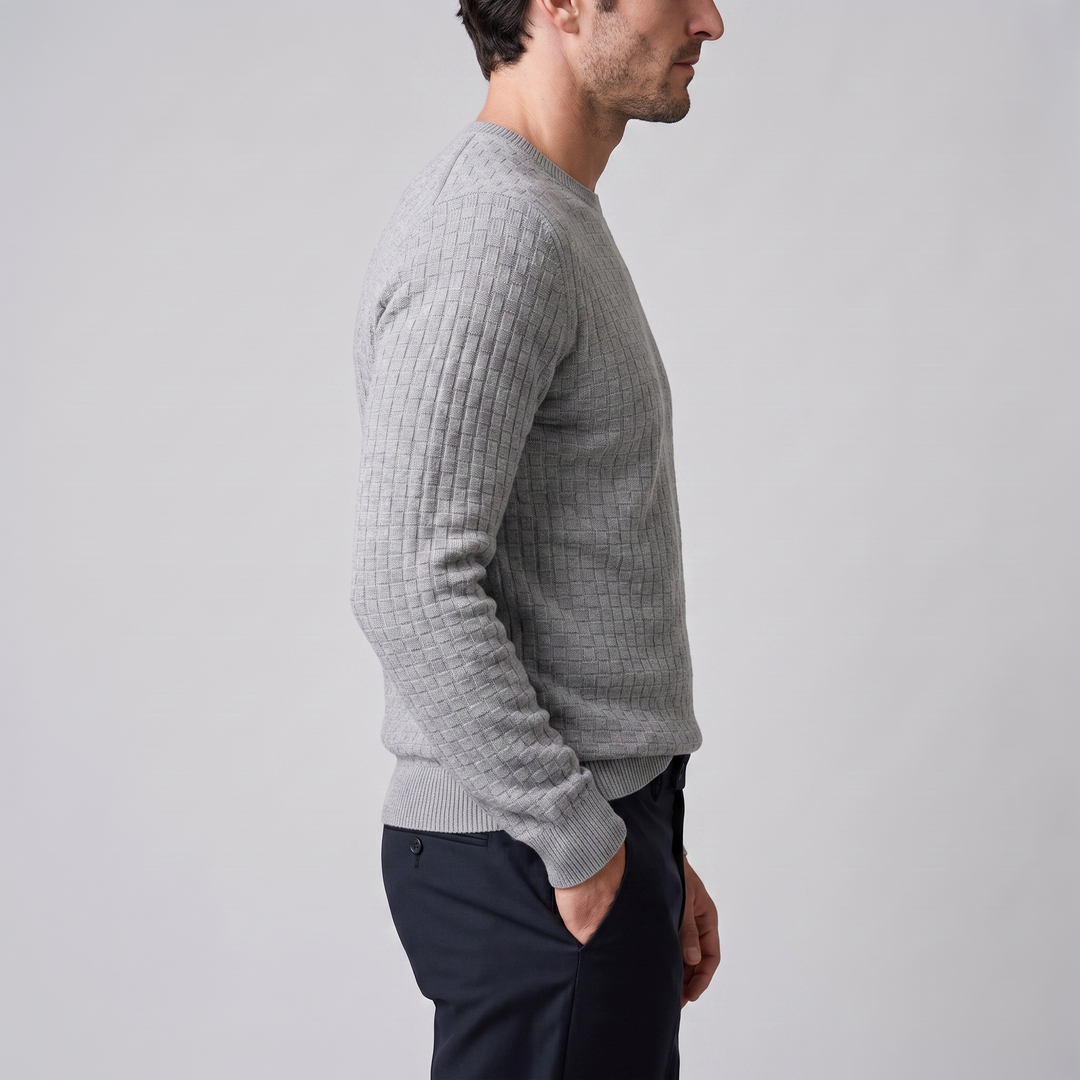 Godfrey | Relaxed Basketweave Crew Neck Jumper