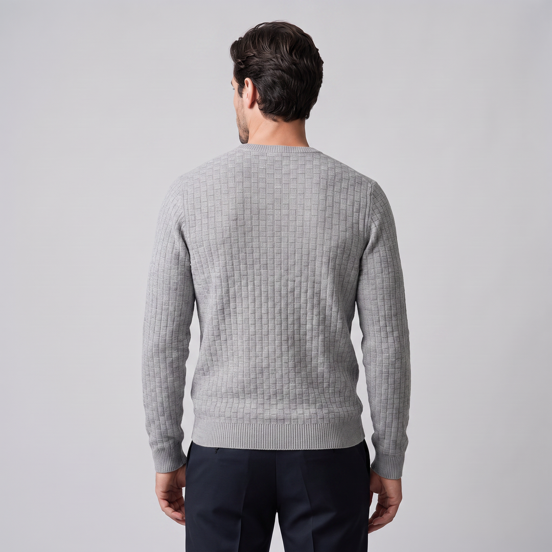 Godfrey | Relaxed Basketweave Crew Neck Jumper