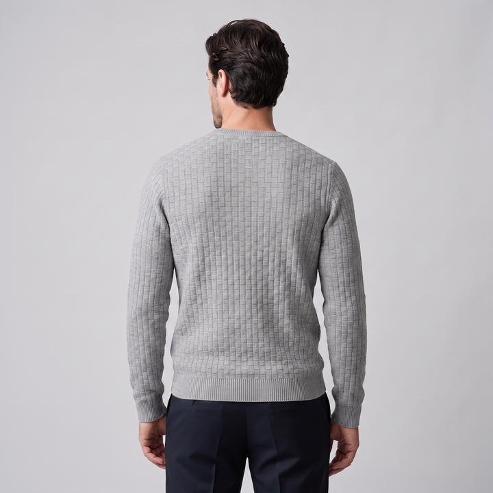 Godfrey | Relaxed Basketweave Crew Neck Jumper