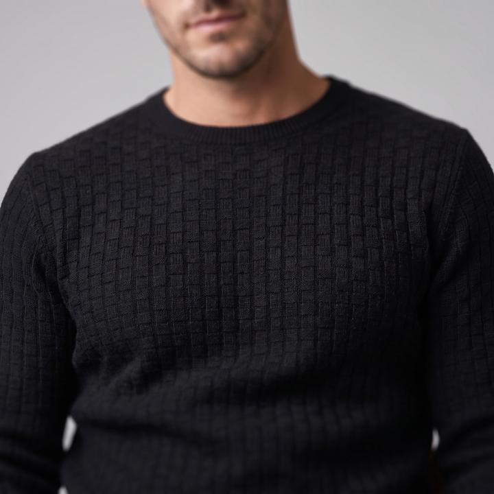 Godfrey | Relaxed Basketweave Crew Neck Jumper