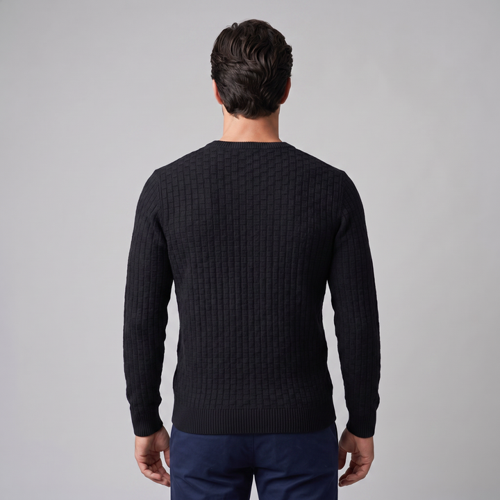 Godfrey | Relaxed Basketweave Crew Neck Jumper