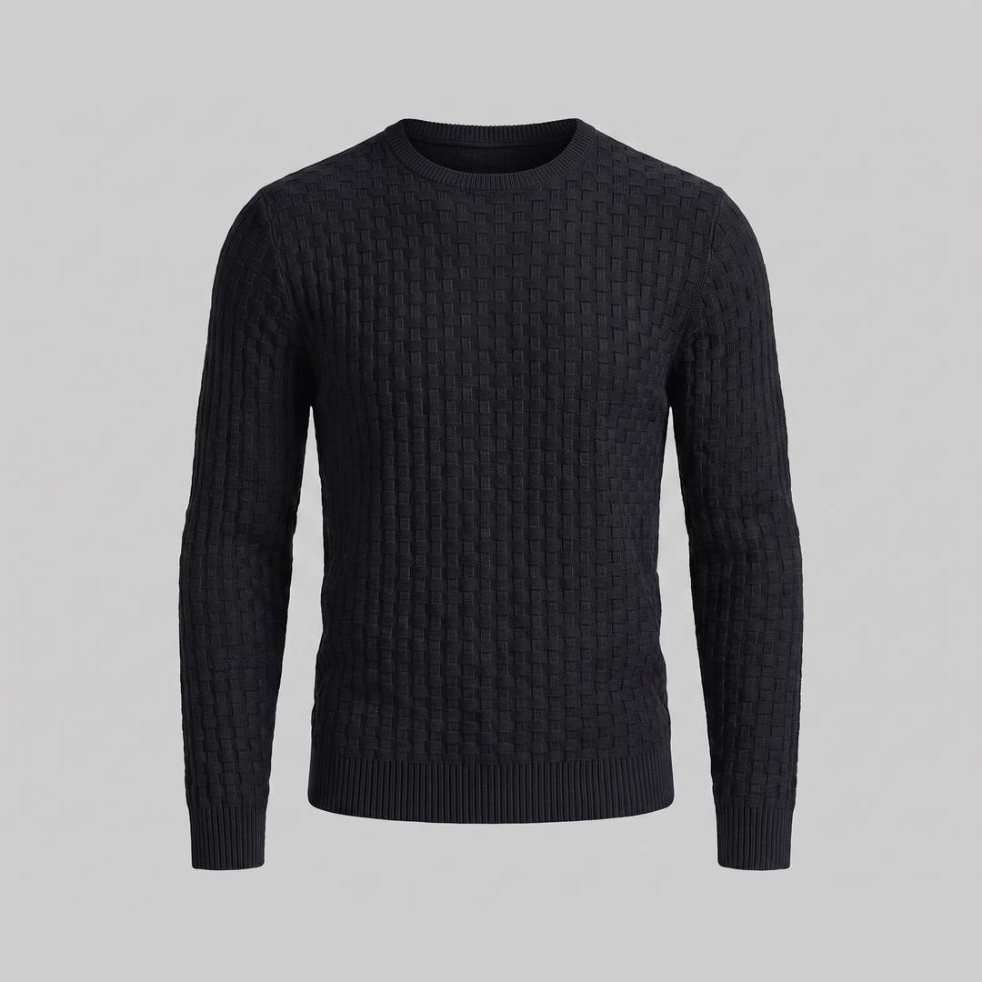 Godfrey | Relaxed Basketweave Crew Neck Jumper