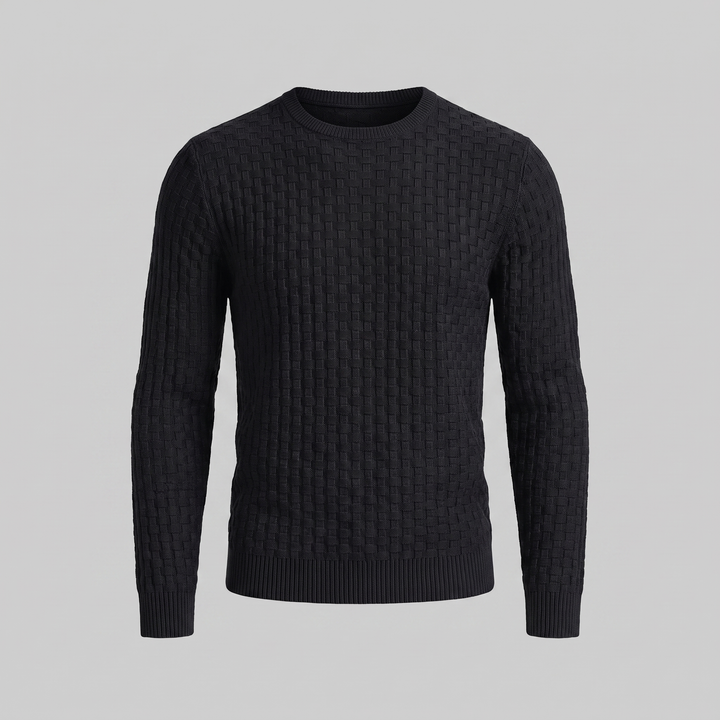 Godfrey | Relaxed Basketweave Crew Neck Jumper