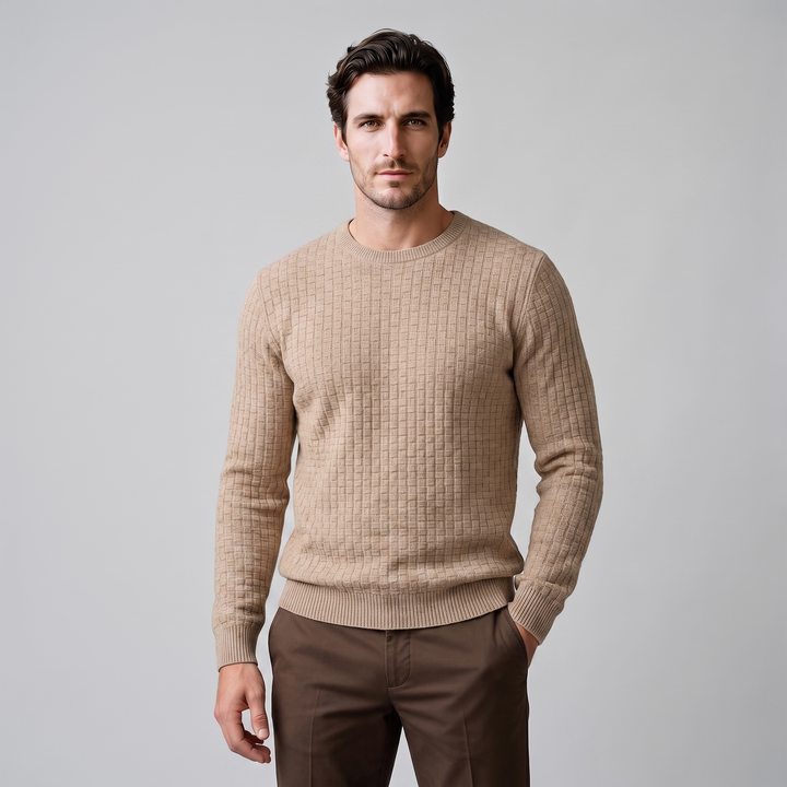 Godfrey | Relaxed Basketweave Crew Neck Jumper