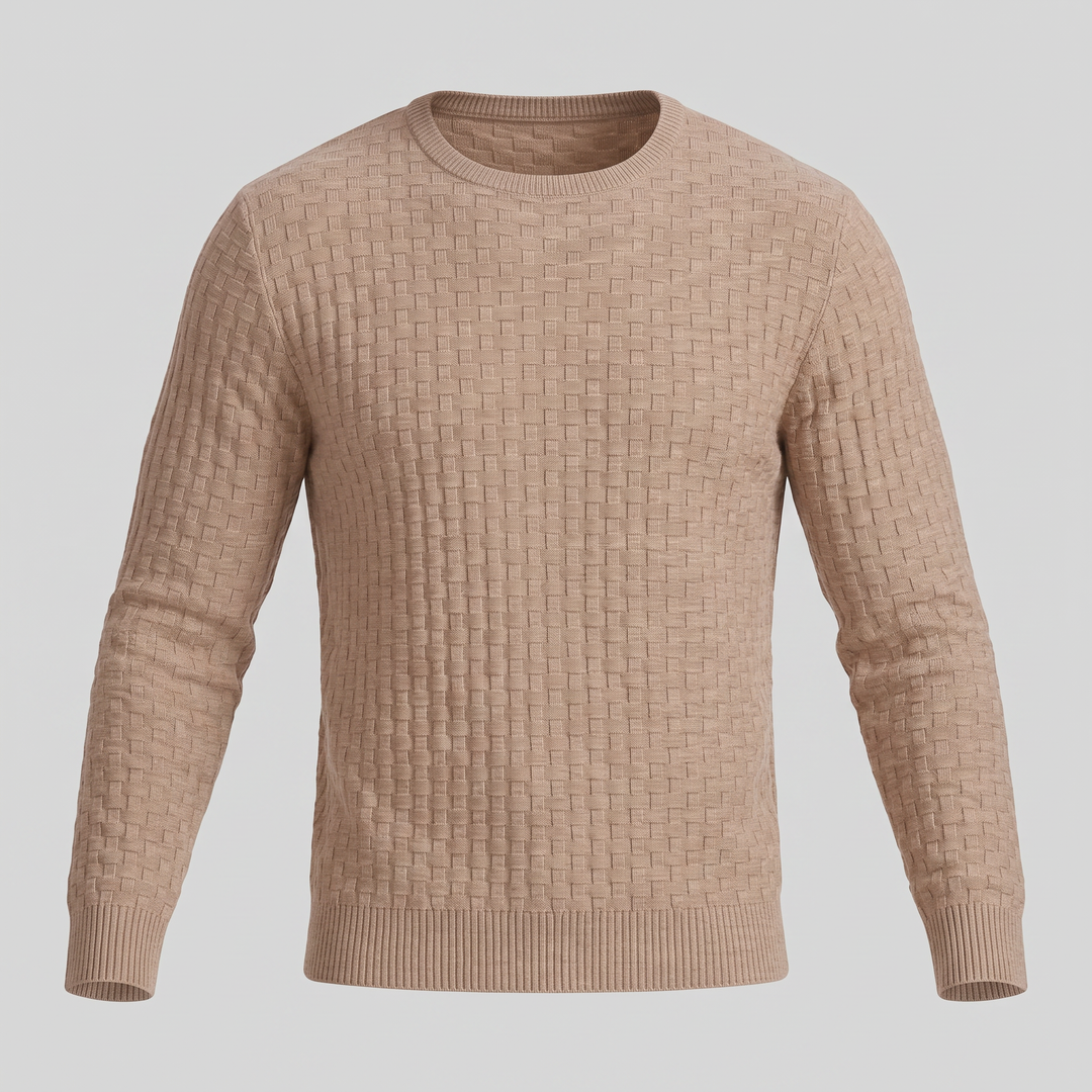 Godfrey | Relaxed Basketweave Crew Neck Jumper