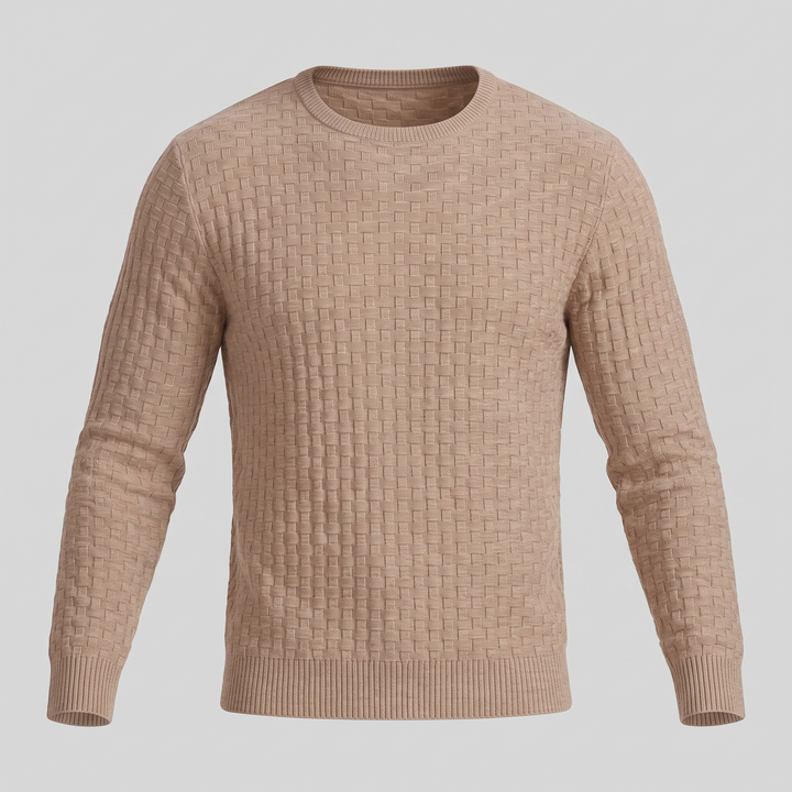 Godfrey | Relaxed Basketweave Crew Neck Jumper