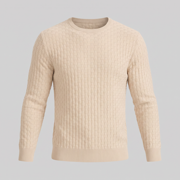 Godfrey | Relaxed Basketweave Crew Neck Jumper