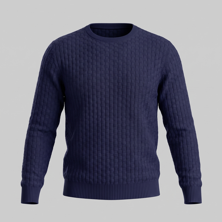 Godfrey | Relaxed Basketweave Crew Neck Jumper