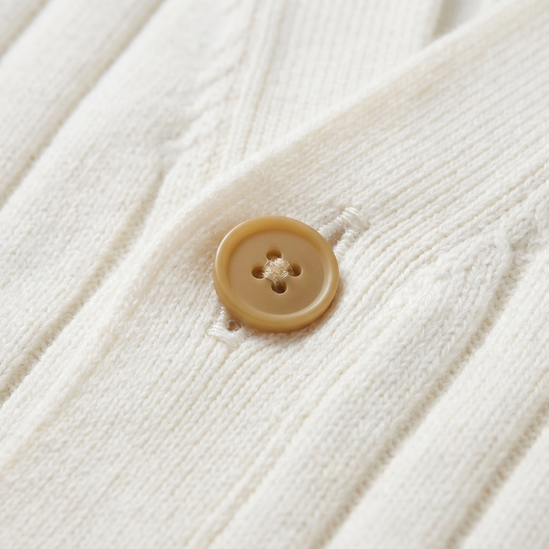 Justus | Stylish Ribbed V-Neck Cardigan Mens Knitted