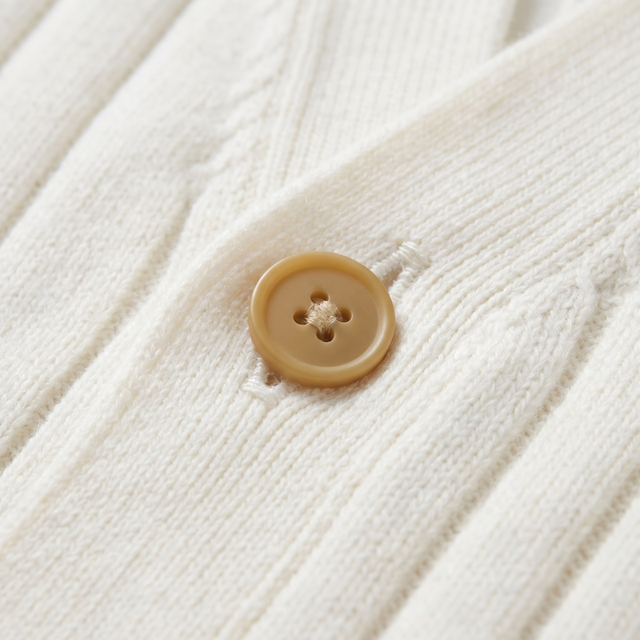 Justus | Stylish Ribbed V-Neck Cardigan Mens Knitted