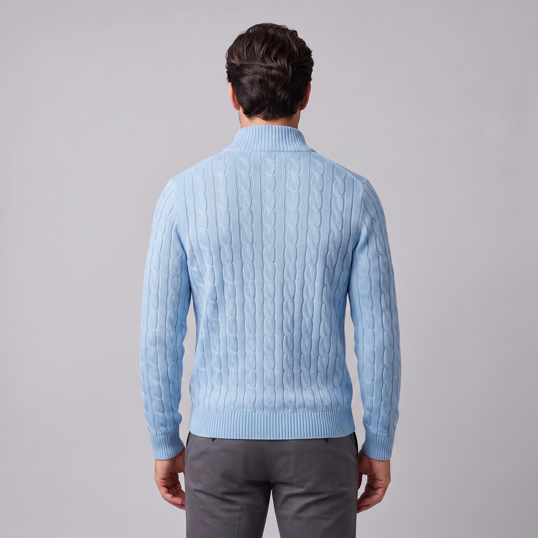 Emrys | Warm Cable Knit Half-Zip Sweater