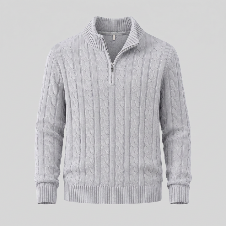 Emrys | Warm Cable Knit Half-Zip Sweater