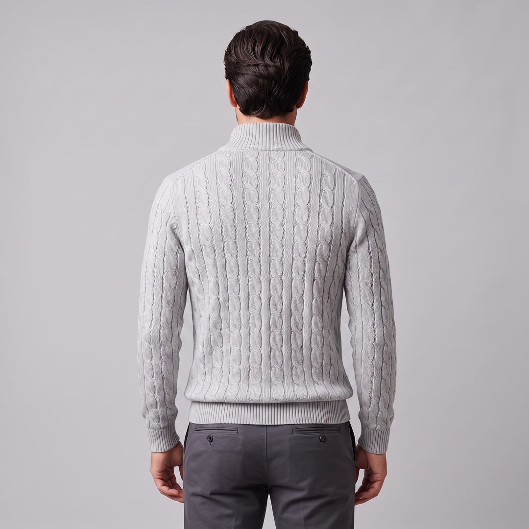 Emrys | Warm Cable Knit Half-Zip Sweater