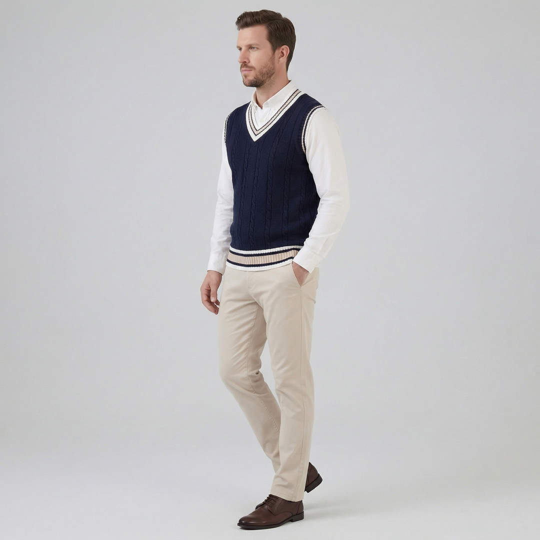 Wyndham | Elegant Cable-Knit Vest for Men