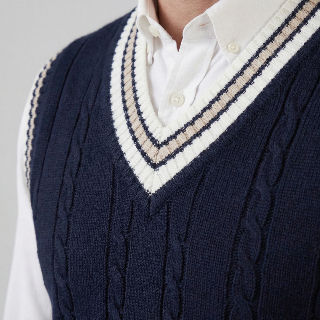 Wyndham | Elegant Cable-Knit Vest for Men