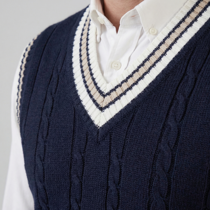 Wyndham | Elegant Cable-Knit Vest for Men