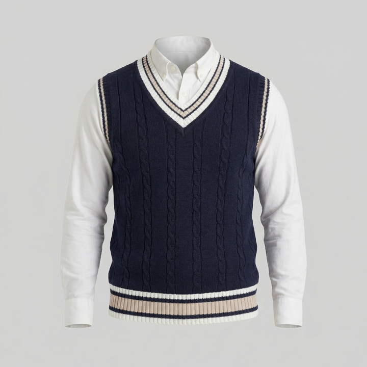 Wyndham | Elegant Cable-Knit Vest for Men
