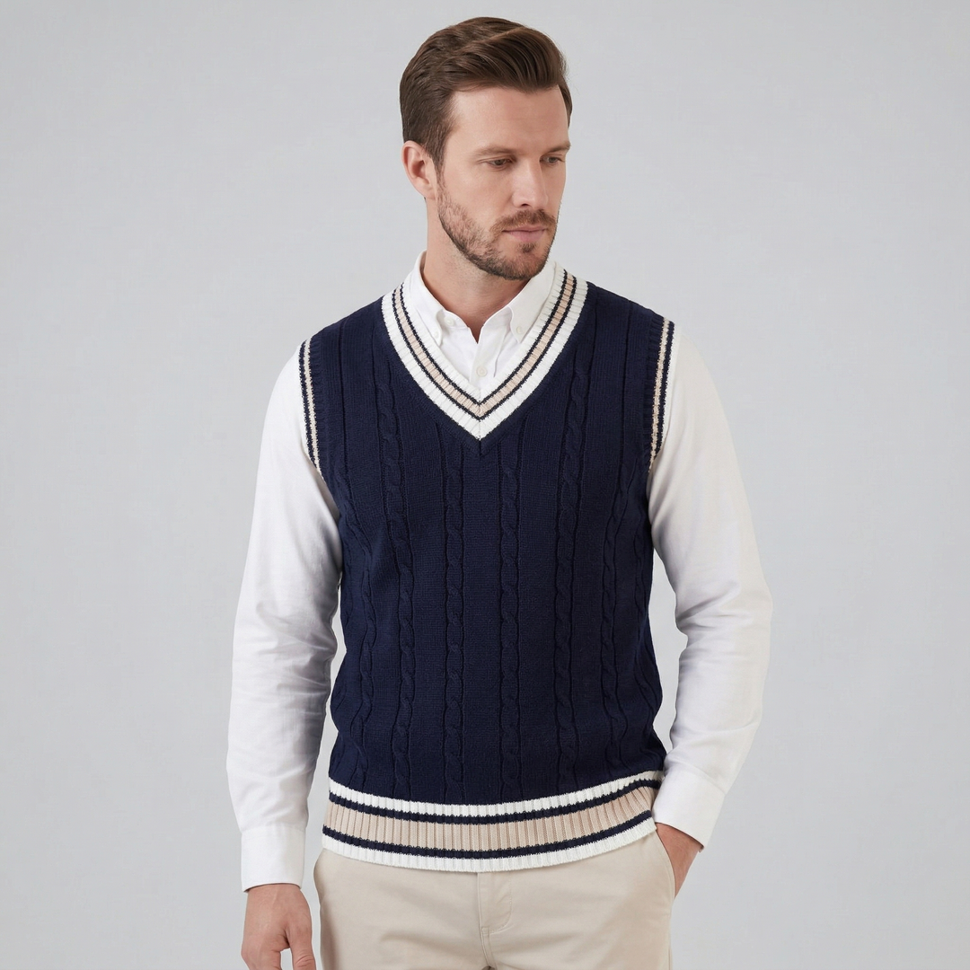 Wyndham | Elegant Cable-Knit Vest for Men