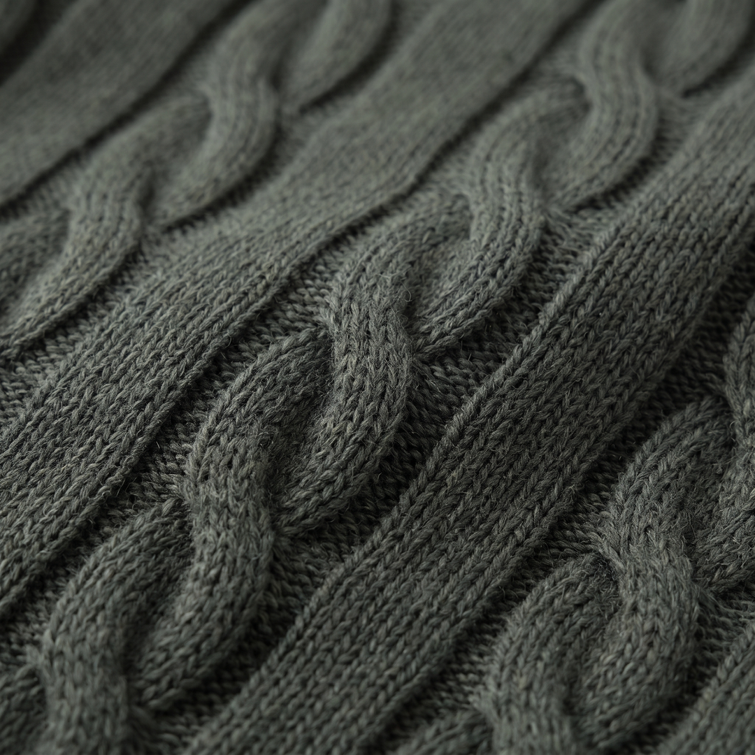 Louis | Warm Cable Knit Wool Crew Neck Sweater
