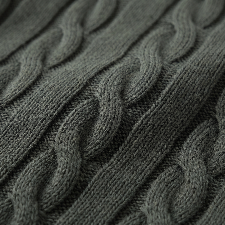 Louis | Warm Cable Knit Wool Crew Neck Sweater