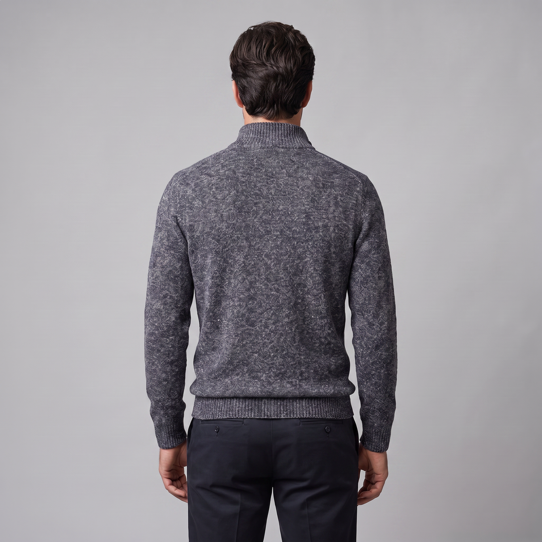 Fergus | Sharp Cable Knit Quarter-Zip Jumper for Men