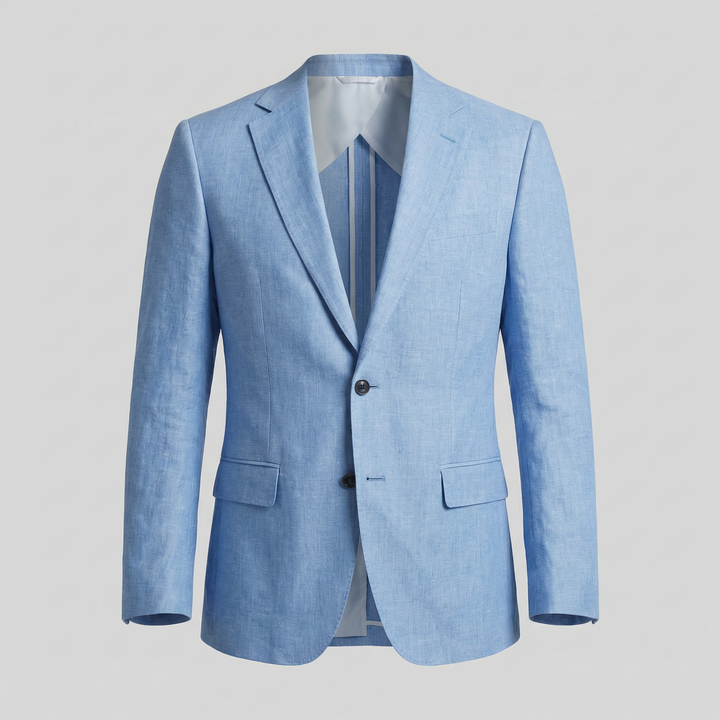 Louis | Relaxed Linen Blazer with Notched Collar for Men