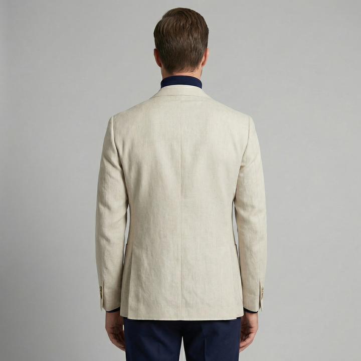 Louis | Relaxed Linen Blazer with Notched Collar for Men