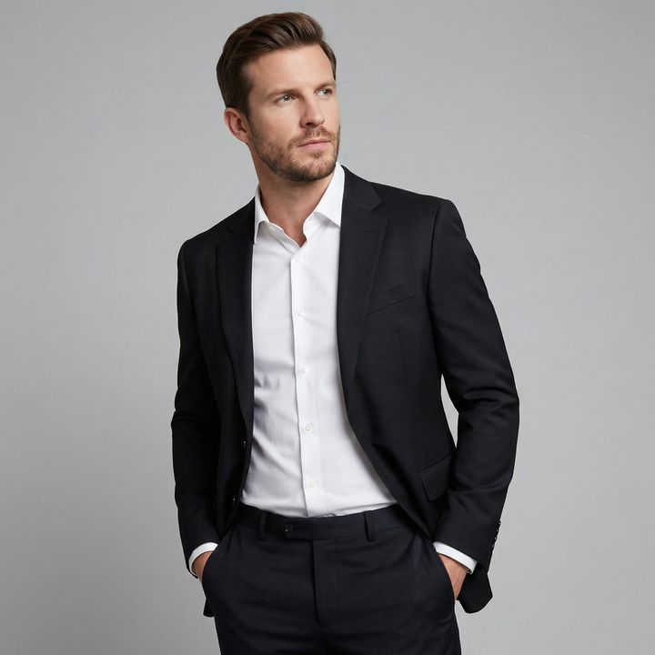 Louis | Relaxed Linen Blazer with Notched Collar for Men