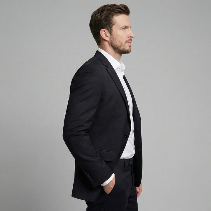 Louis | Relaxed Linen Blazer with Notched Collar for Men