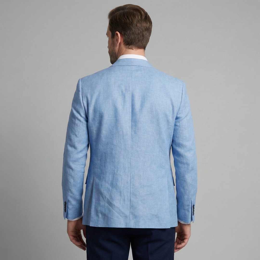 Louis | Relaxed Linen Blazer with Notched Collar for Men