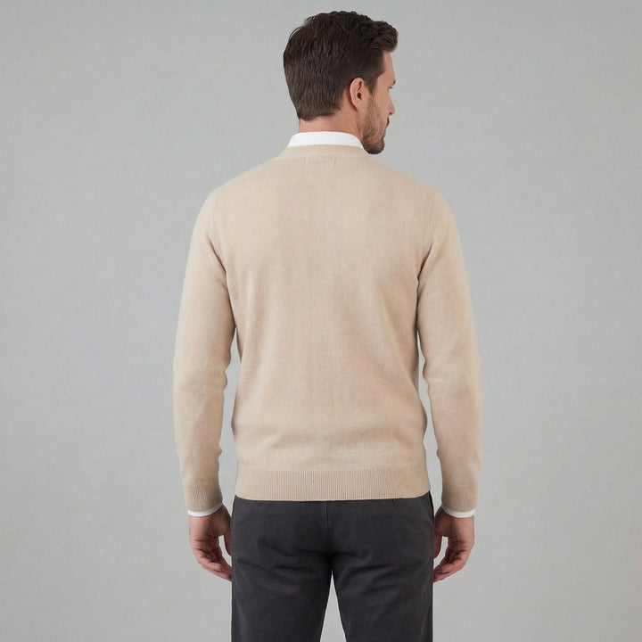 Ezra | Relaxed V-Neck Button Cardigan for Men's Knitwear