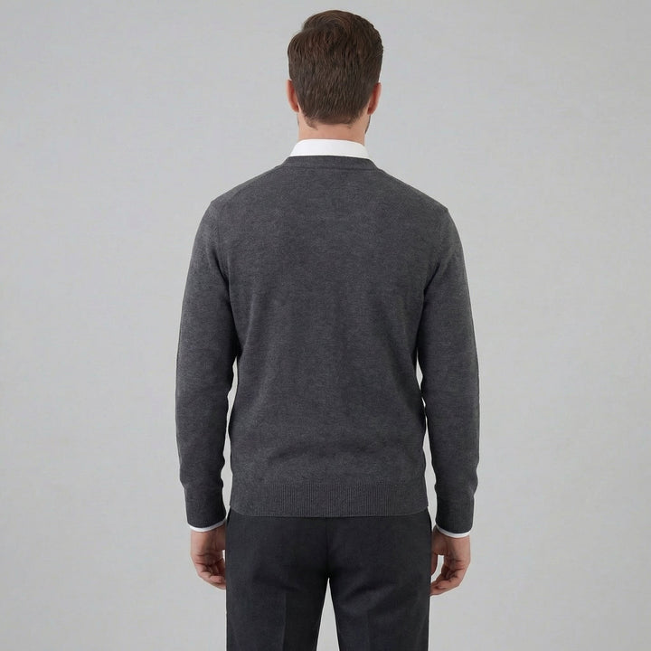 Ezra | Relaxed V-Neck Button Cardigan for Men's Knitwear