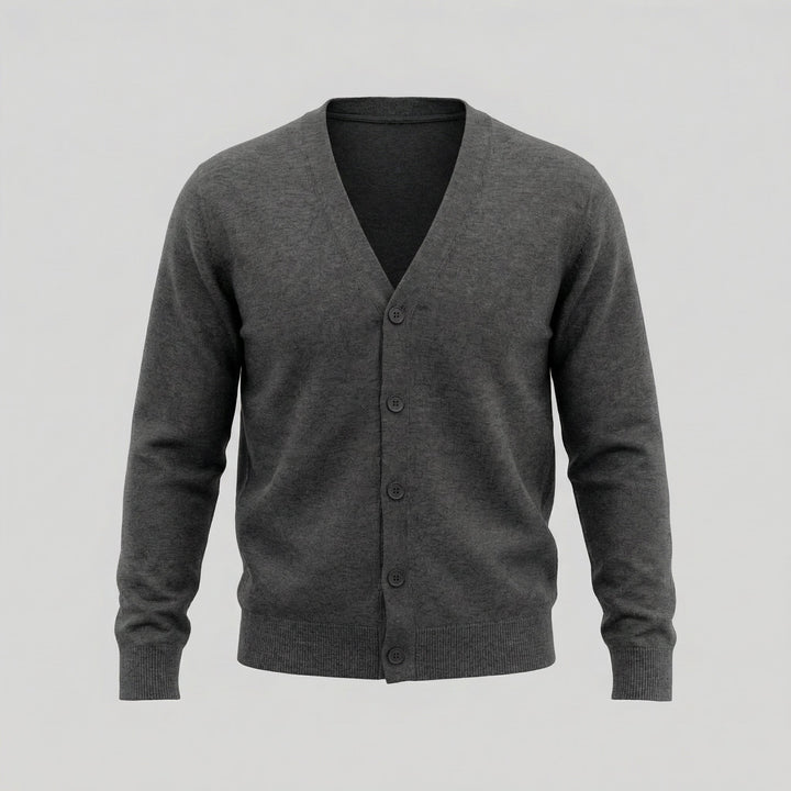 Ezra | Relaxed V-Neck Button Cardigan for Men's Knitwear