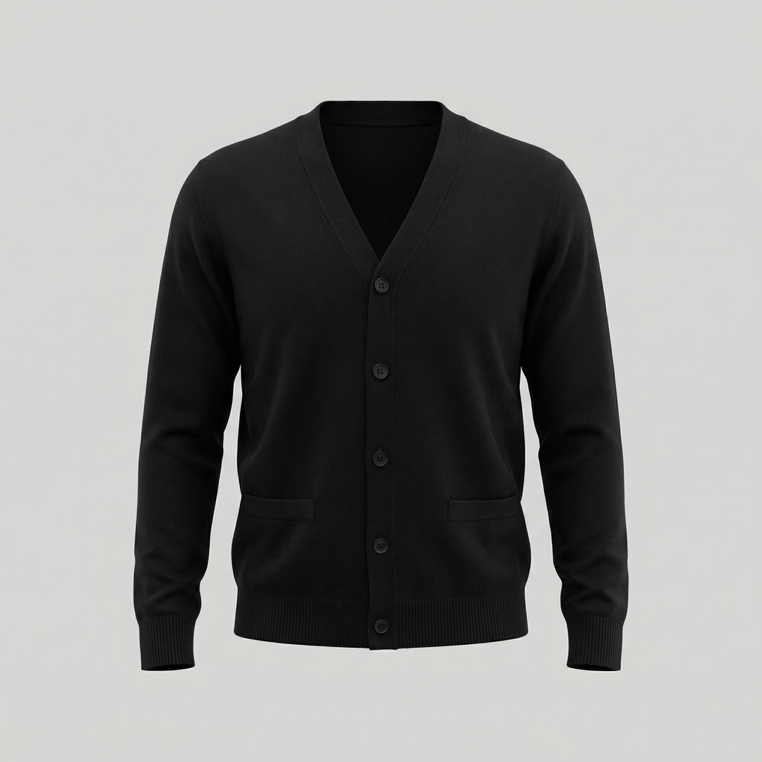 Ezra | Relaxed V-Neck Button Cardigan for Men's Knitwear