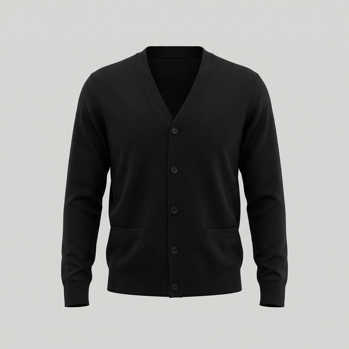 Ezra | Relaxed V-Neck Button Cardigan for Men's Knitwear