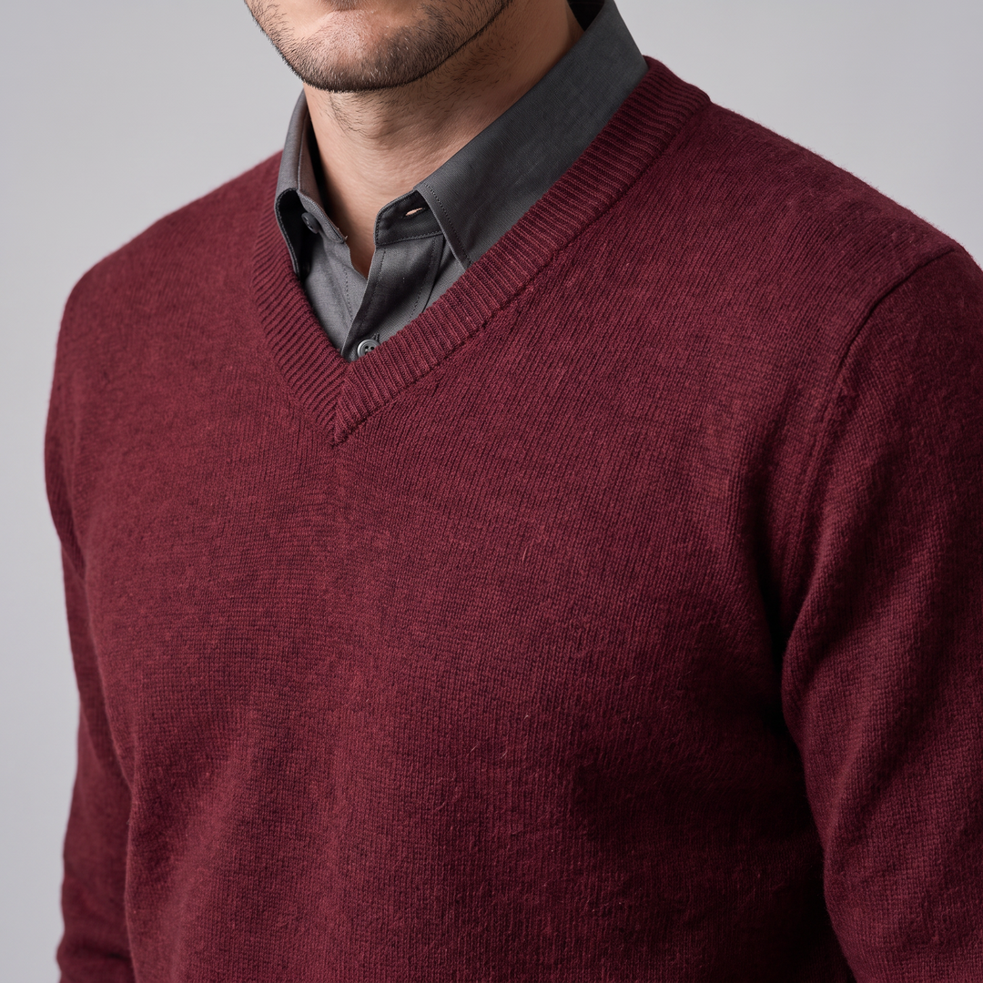 Gideon | Relaxed V-Neck Knit Sweater