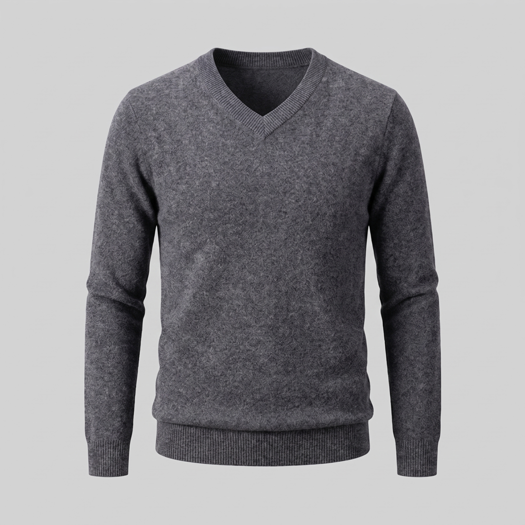 Gideon | Relaxed V-Neck Knit Sweater
