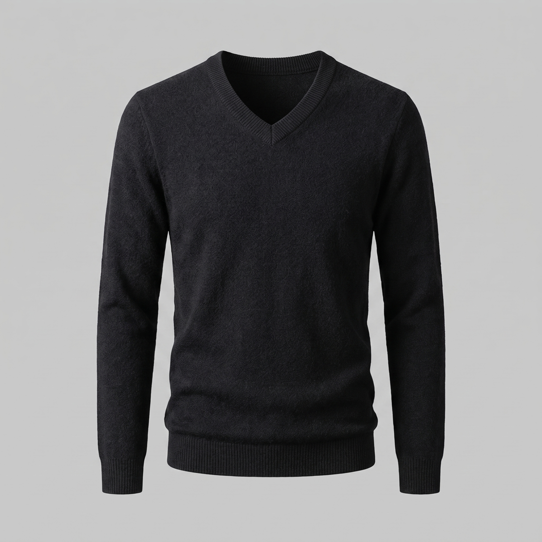 Gideon | Relaxed V-Neck Knit Sweater