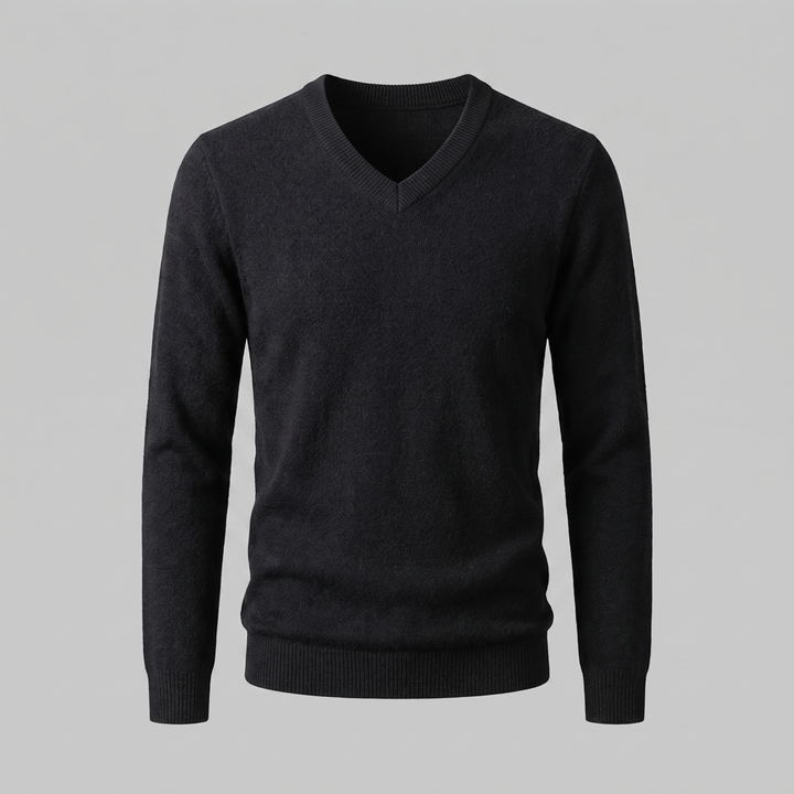 Gideon | Relaxed V-Neck Knit Sweater