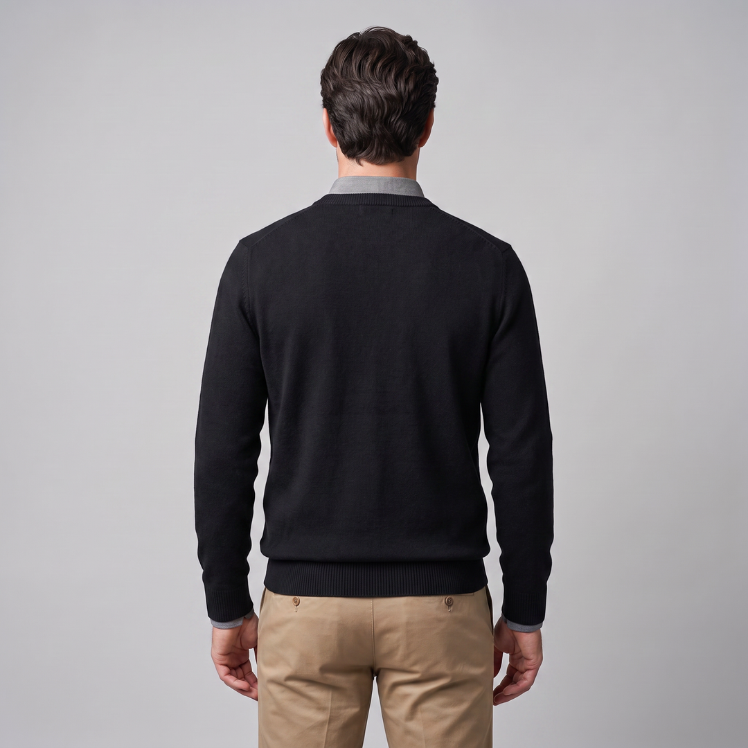 Gideon | Relaxed V-Neck Knit Sweater