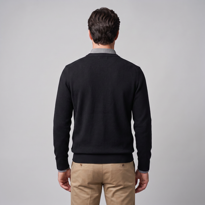 Gideon | Relaxed V-Neck Knit Sweater